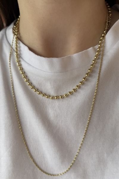VIP Kesmeli Dorika Kolye 45 cm 14K