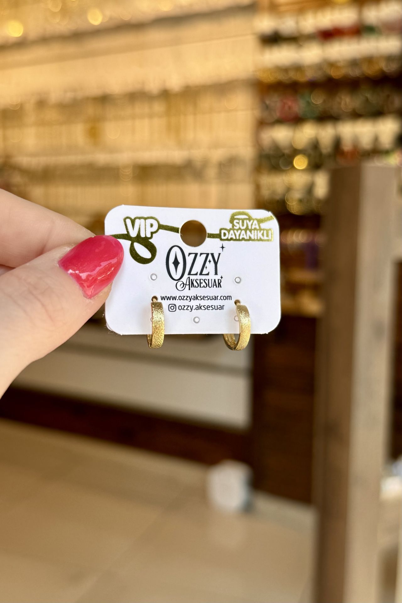 VIP Önü Kumlama Halka Küpe 14K