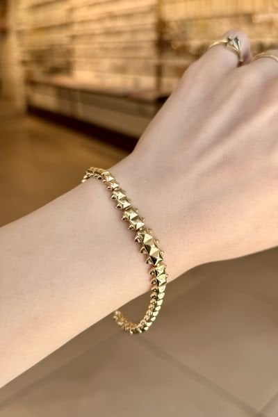 VIP Piramit Model Bileklik 16 + 3 cm 14K