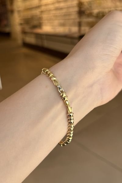 VIP Piramit Model Bileklik 16 + 3 cm 14K