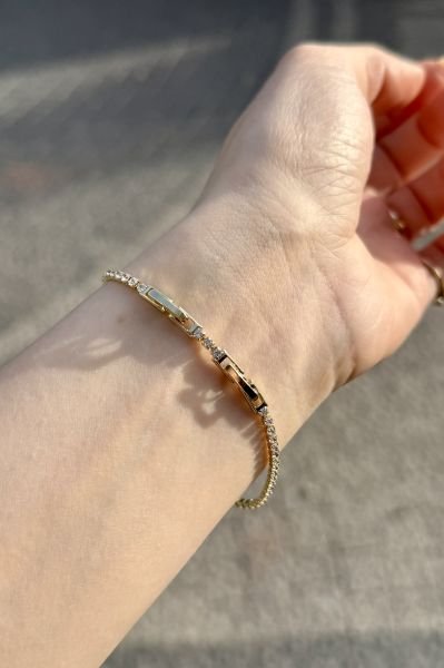 VIP İnce Su Yolu Bileklik 17 + 2 cm 14K