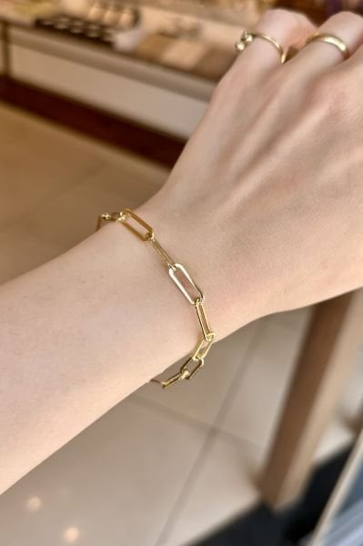 VIP Ataç Zincir Bileklik 19 cm 14K