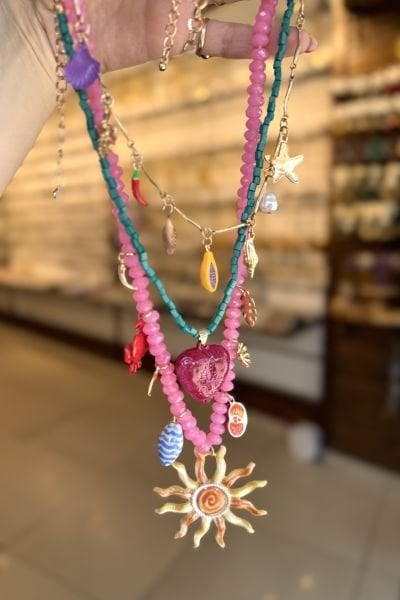 Marka Model Charm Detaylı 3'lü Set Kolye