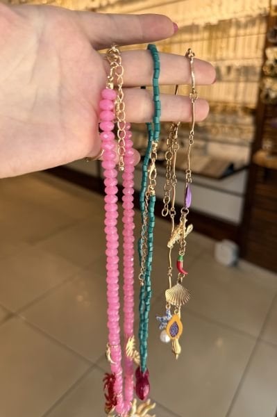Marka Model Charm Detaylı 3'lü Set Kolye