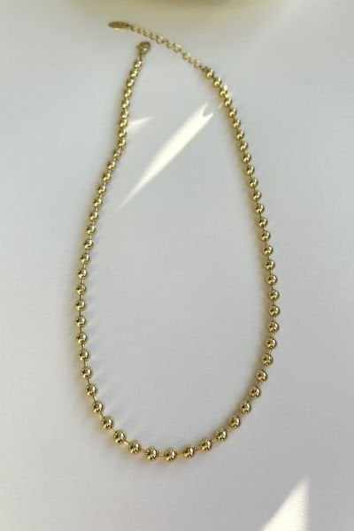 VIP Aralıklı Top Zincir Kolye 45 cm 14K
