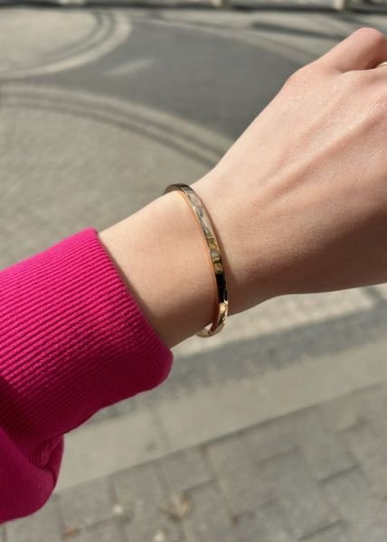 VIP Seri Sade Oval Kelepçe Bileklik 60 mm