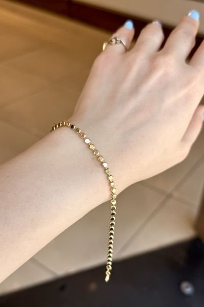 VIP Pul Zincir Bileklik 14K 19 cm