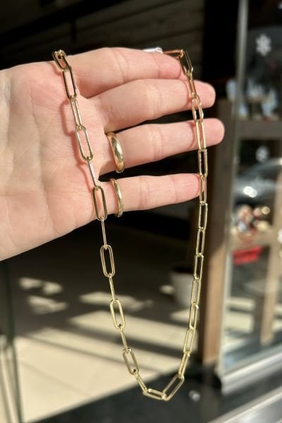 VIP Ataç Zincir Kolye 14K 45 cm