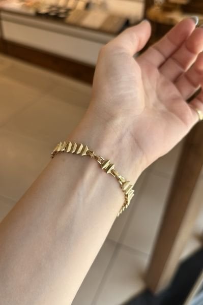 VIP Chevron Bileklik 17 + 3 cm 14K