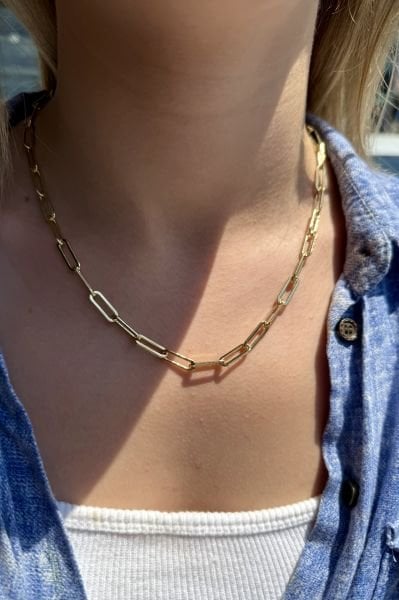 VIP Ataç Zincir Kolye 45 + 5 cm 14K