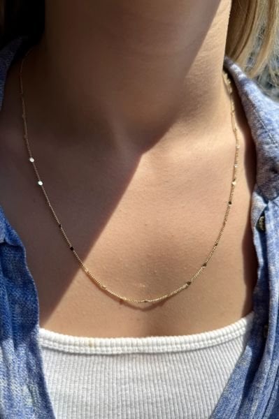 VIP Pullu Zincir Kolye 55 cm 14K