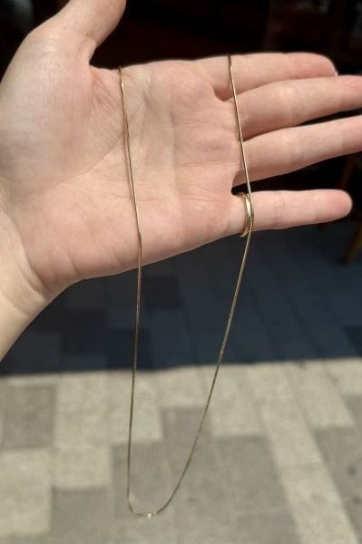 VIP İnce Yılan Sırtı Kolye 45 cm 14K