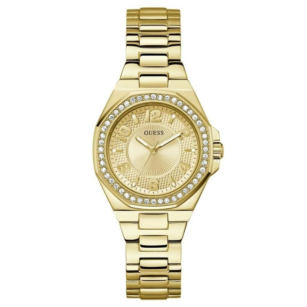 GUESS GUGW0877L2 ALTIN KAPLAMA TAŞLI KADIN KOL SAATİ