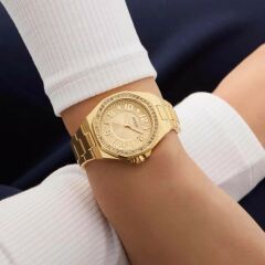 GUESS GUGW0877L2 ALTIN KAPLAMA TAŞLI KADIN KOL SAATİ