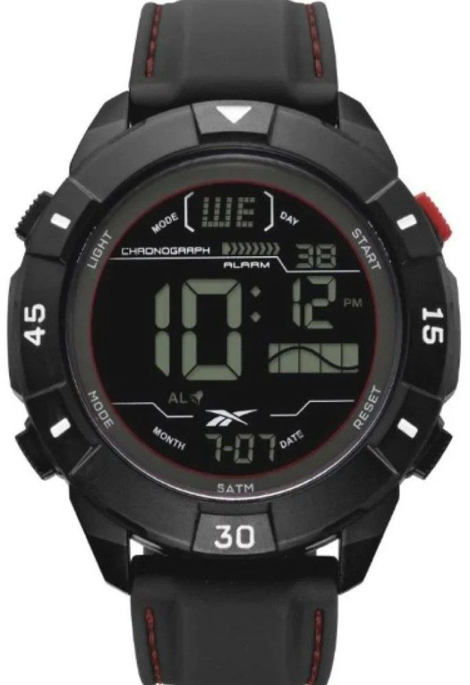 REEBOK RV-ADT-G9-PBIB-BA SİYAH SİLİKON KORDON DİJİTAL ERKEK KOL SAATİ