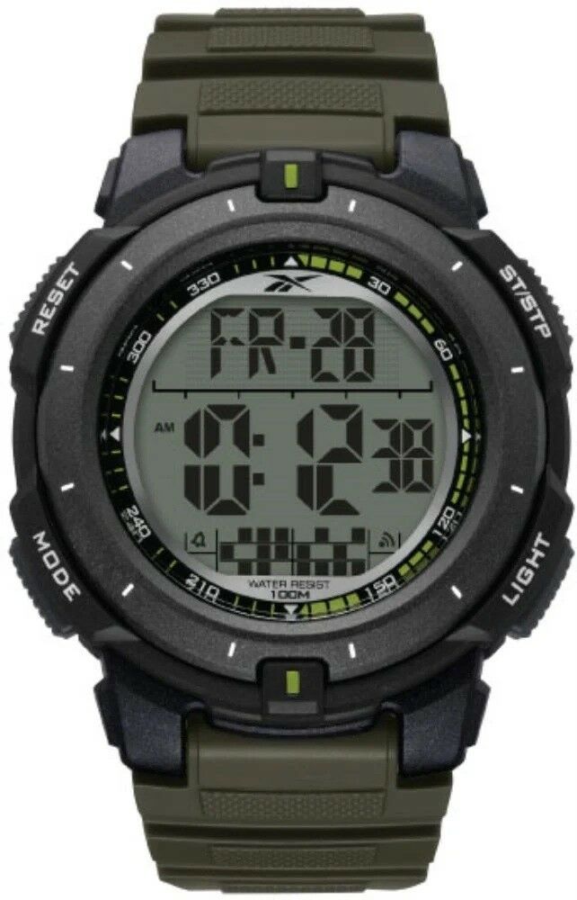 REEBOK RV-WHE-G9-PAPG-WY YEŞİL SİLİKON KORDON DİJİTAL ERKEK KOL SAATİ