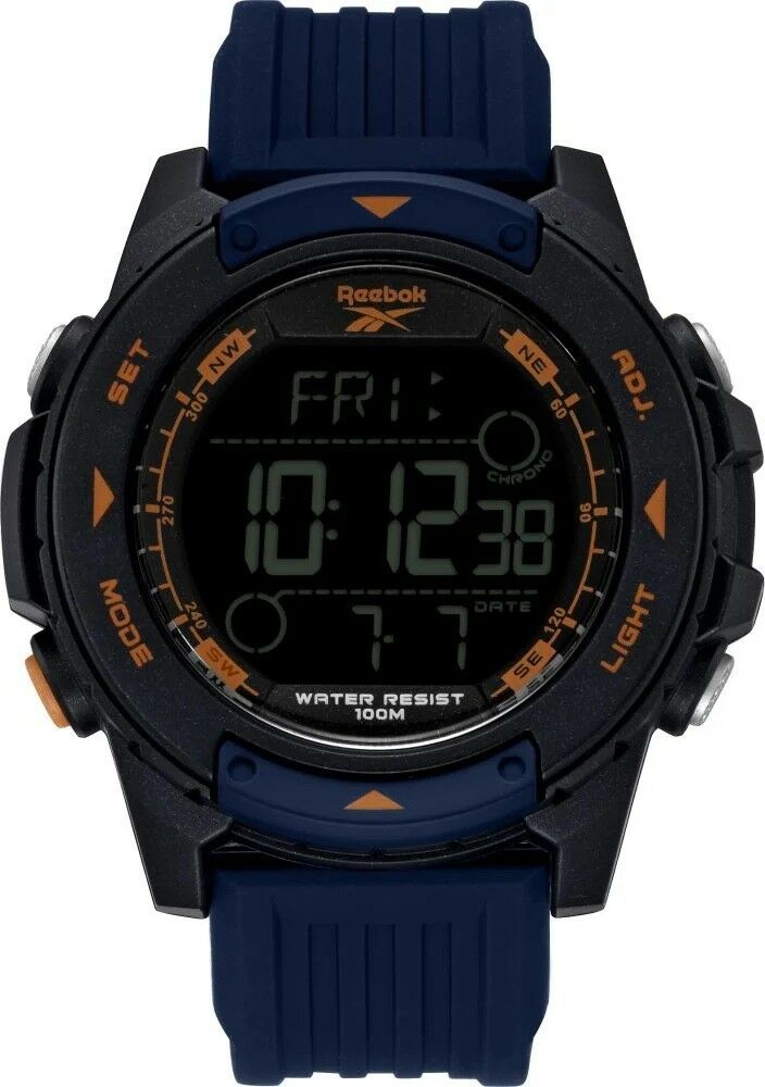 REEBOK RV-BRK-G9-PBIN-BO LACİVERT SİLİKON KORDON DİJİTAL ERKEK KOL SAATİ