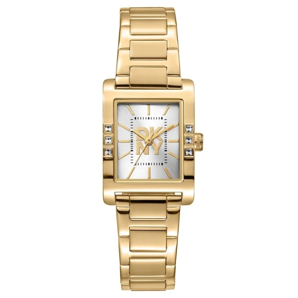 DKNY DK1L008M0065 ALTIN KAPLAMA DİKDÖRTGEN TAŞLI KADIN KOL SAATİ