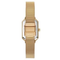 DKNY DK1L076M0135 ALTIN KAPLAMA HASIR KORDON DİKDÖRTGEN KADIN KOL SAATİ