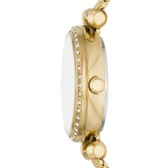 FOSSIL FBQ3898 ALTIN KAPLAMA HASIR TAŞLI KADIN KOL SAATİ