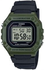 CASIO W-218H-3AVDF SİYAH SİLİKON KORDON DİJİTAL ERKEK KOL SAATİ