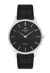 HISLON CL135S-04BS SİYAH DERİ KORDON İNCE YAPRAK ERKEK KOL SAATİ