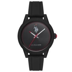U.S. POLO ASSN. USPA2007-03 SİYAH SİLİKON KORDON KADIN KOL SAATİ