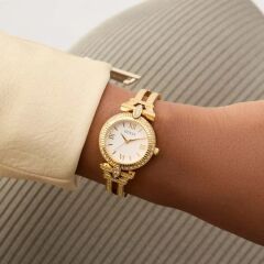 GUESS GUGW0864L2 ALTIN KAPLAMA TAŞLI KADIN KOL SAATİ