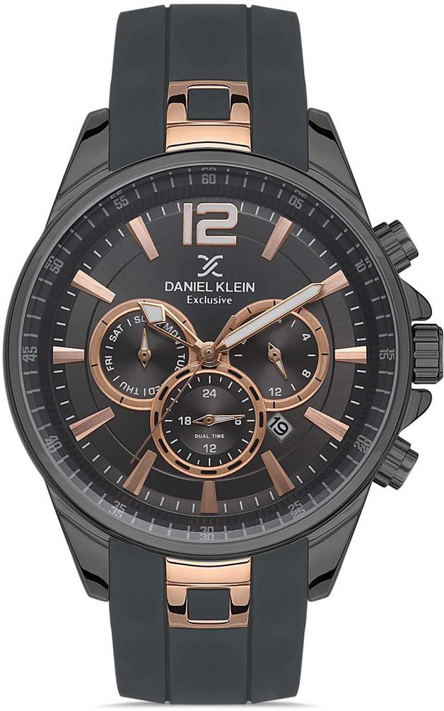 DANIEL KLEIN DK103-DKE.1.10065-3 GRİ SİLİKON KORDON ERKEK KOL SAATİ