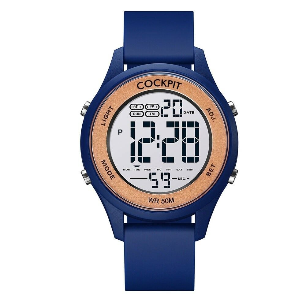 COCKPIT CK-3758BE LACİVERT SİLİKON KORDON DİJİTAL KADIN KOL SAATİ