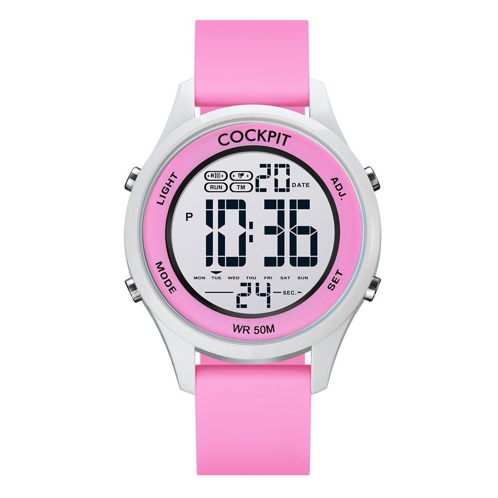 COCKPIT CK-3758PK PEMBE SİLİKON KORDON DİJİTAL KADIN KOL SAATİ