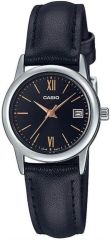 CASIO LTP-V002L-1B3UDF SİYAH DERİ KORDON KADIN KOL SAATİ