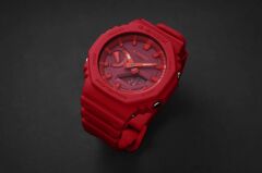 CASIO G-SHOCK GA-2100-4ADR KIRMIZI SİLİKON KORDON ANALOG/DİJİTAL ERKEK KOL SAATİ