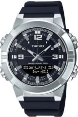 CASIO AMW-870-1AVDF SİYAH SİLİKON KORDON ANALOG/DİJİTAL ERKEK KOL SAATİ
