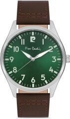 PIERRE CARDIN PC800601F13 KAHVERENGİ DERİ YEŞİL KADRAN ERKEK KOL SAATİ