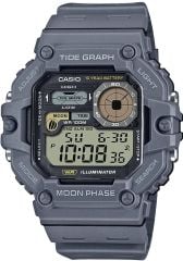 CASIO WS-1700H-8AVDF GRİ SİLİKON KORDON DİJİTAL ERKEK KOL SAATİ