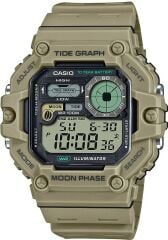CASIO WS-1700H-5AVDF KAHVERENGİ SİLİKON KORDON DİJİTAL ERKEK KOL SAATİ