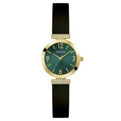 GUESS GUGW0912L4 SİYAH SİLİKON KORDON YEŞİL KADRAN KADIN KOL SAATİ