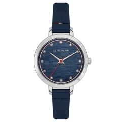 U.S. POLO ASSN. USPA2092-01 LACİVERT DERİ KORDON KADIN KOL SAATİ