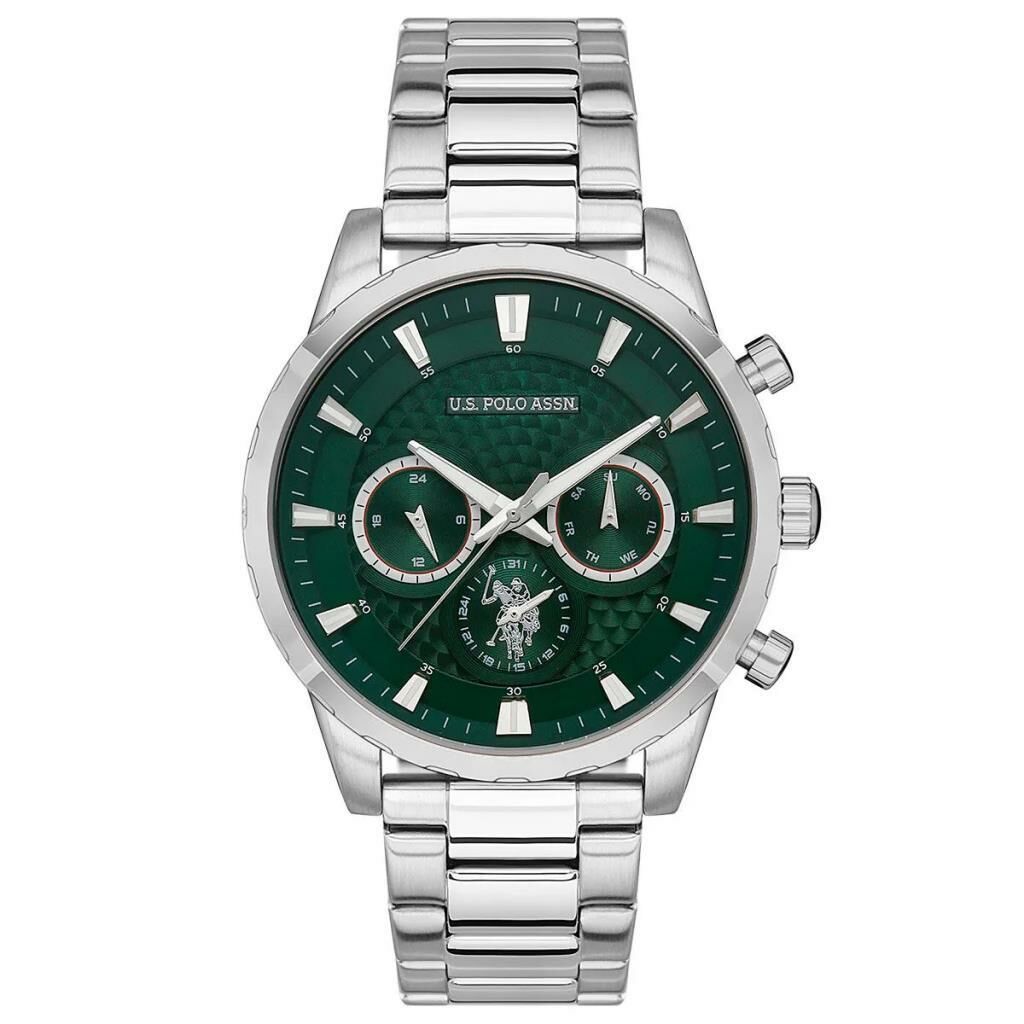 U.S. POLO ASSN. USPA1055-03 YEŞİL KADRAN ÇELİK ERKEK KOL SAATİ