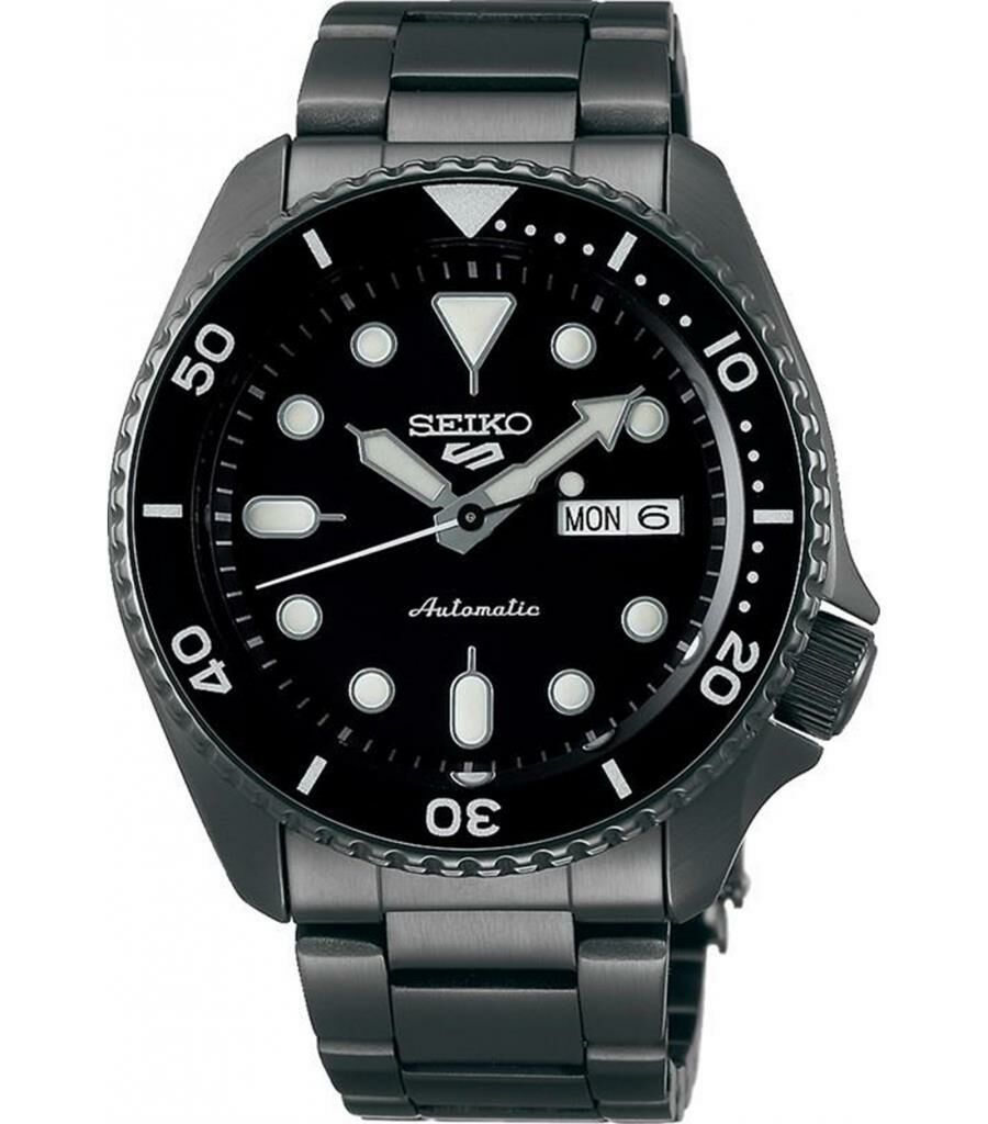 SEIKO 5 SPORTS SRPD65K İYON KAPLAMA SİYAH OTOMATİK ERKEK KOL SAATİ