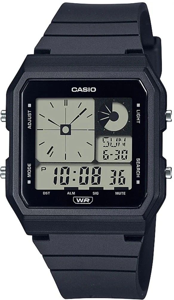 CASIO LF-20W-1ADF SİYAH SİLİKON KORDON DİJİTAL KARE ERKEK KOL SAATİ