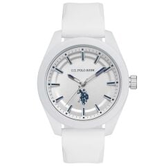 U.S. POLO ASSN. USPA1022-03 BEYAZ SİLİKON KORDON UNISEX KOL SAATİ