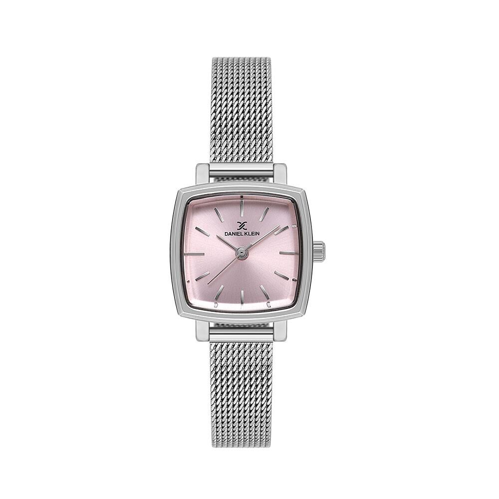 DANIEL KLEIN DK102-DK.1.13726-2 PEMBE KADRAN HASIR KORDON KARE KADIN KOL SAATİ