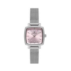 DANIEL KLEIN DK102-DK.1.13726-2 PEMBE KADRAN HASIR KORDON KARE KADIN KOL SAATİ