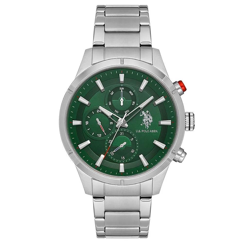 U.S. POLO ASSN. USPA1014-10 YEŞİL KADRAN ÇELİK ERKEK KOL SAATİ