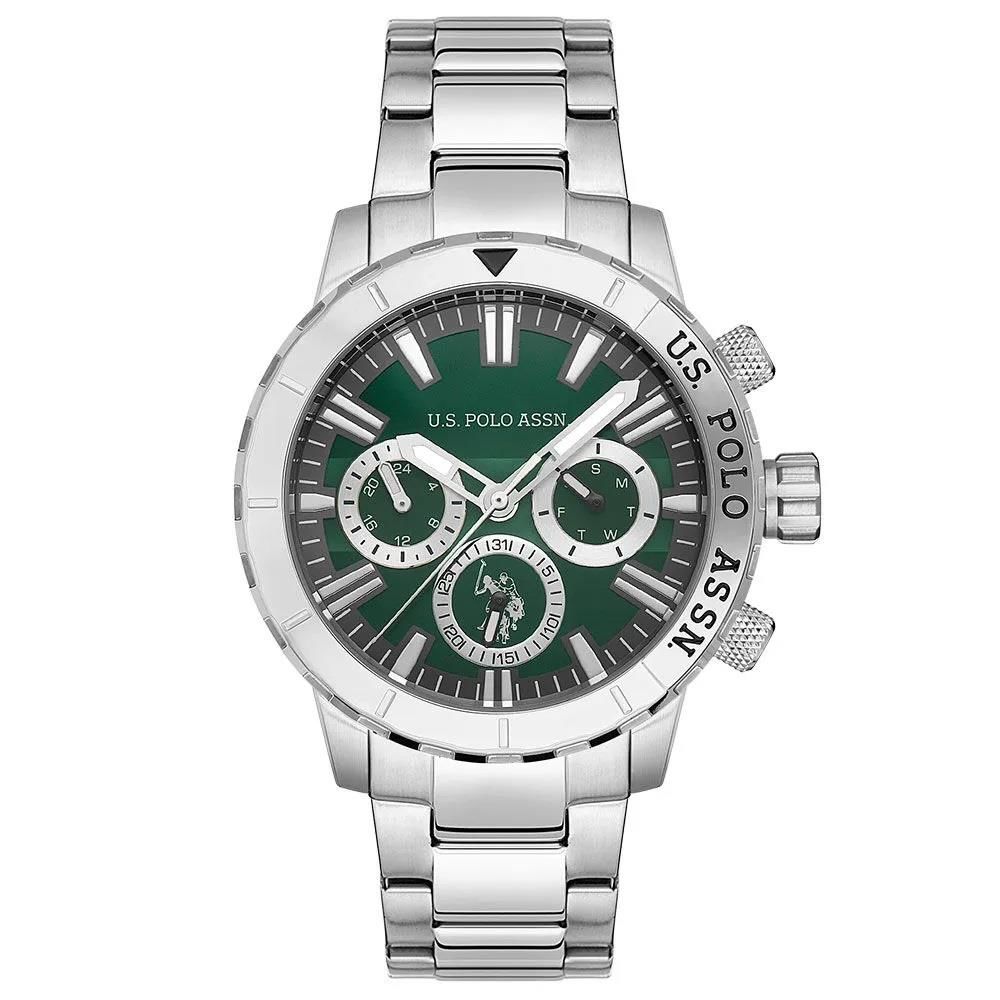 U.S. POLO ASSN. USPA1026-12 YEŞİL KADRAN ÇELİK ERKEK KOL SAATİ