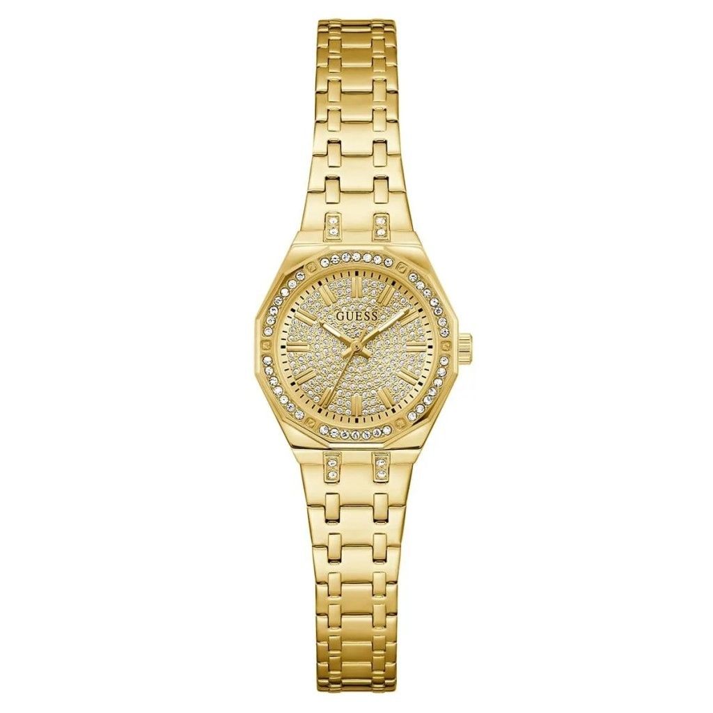 GUESS GUGW0931L2 ALTIN KAPLAMA TAŞLI KADIN KOL SAATİ