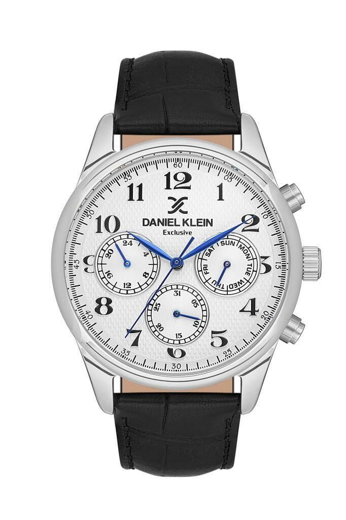 DANIEL KLEIN DK102-DK.1.13550-6 SİYAH DERİ KORDON ERKEK KOL SAATİ
