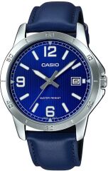 CASIO MTP-V004L-2BUDF LACİVERT DERİ KORDON ERKEK KOL SAATİ